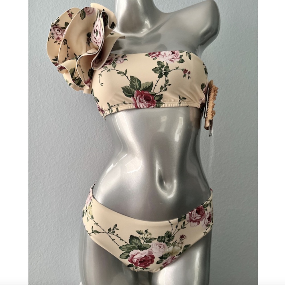 Antonio Melani x The Style Bungalow Nwt Miraflores 1 Shoulder Top Bikini Set
